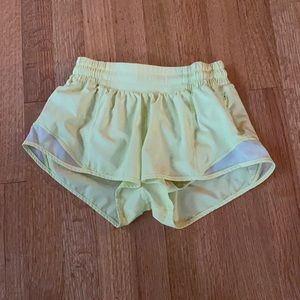 neon yellow lulu shorts